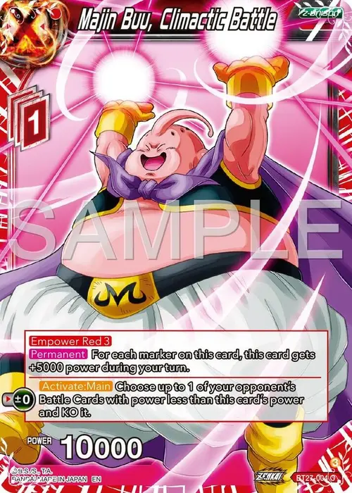 Majin Buu, Climactic Battle card art