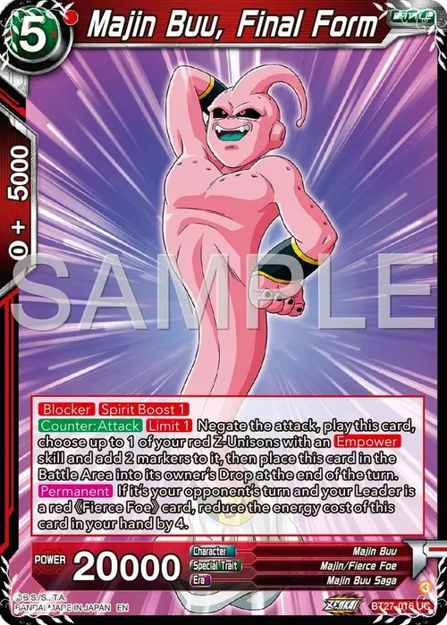 Majin Buu, Final Form card art