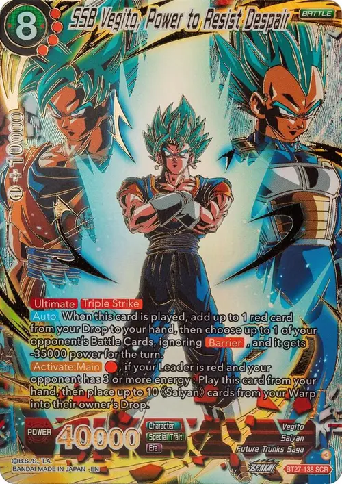 SSB Vegito, Power to Resist Despair card art