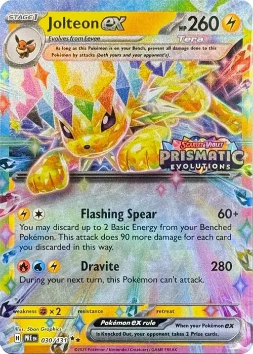 Jolteon ex - 030/131 (Prismatic Evolutions Stamp) card art