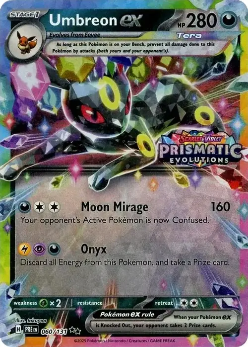 Umbreon ex - 060/131 (Prismatic Evolutions Stamp) card art
