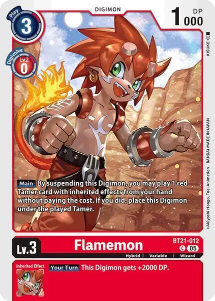Flamemon card art