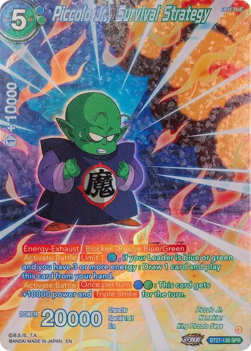 Piccolo Jr., Survival Strategy (SPR) card art