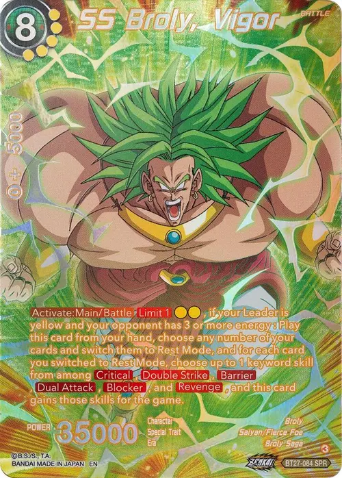 SS Broly, Vigor (SPR) card art