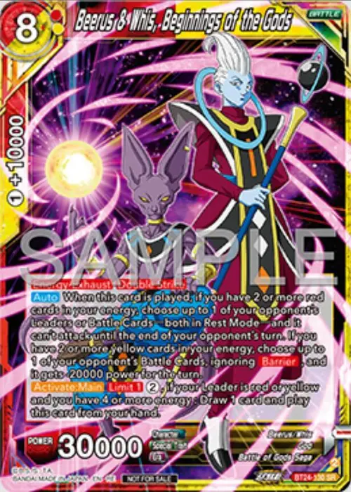 Beerus & Whis, Beginnings of the Gods (Deluxe Pack 2025 Vol.1) card art