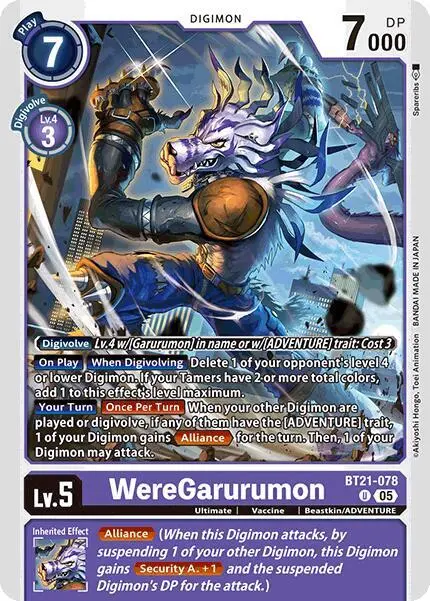 WereGarurumon card art