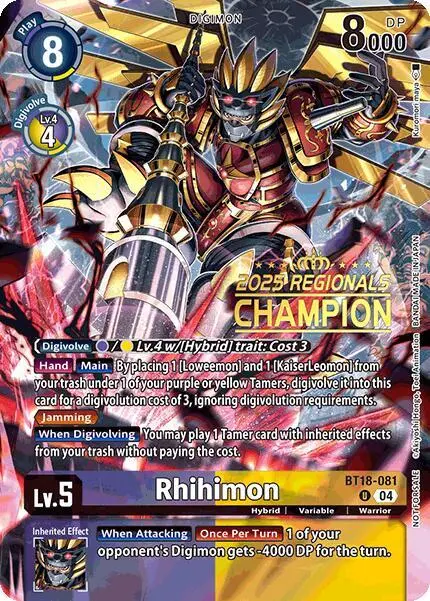 Rhihimon (2025 Regionals Champion) card art