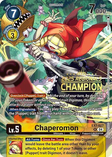 Chaperomon (2025 Regionals Champion) card art