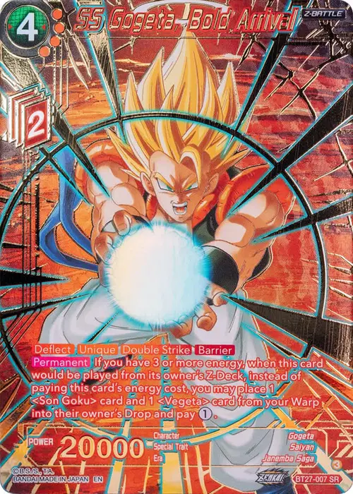 SS Gogeta, Bold Arrival (Gold-Stamped) card art