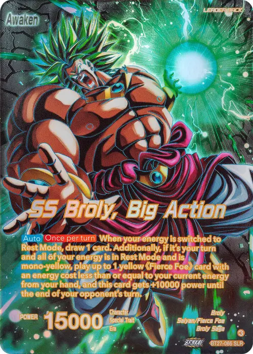 Broly // SS Broly, Big Action (SLR) card art