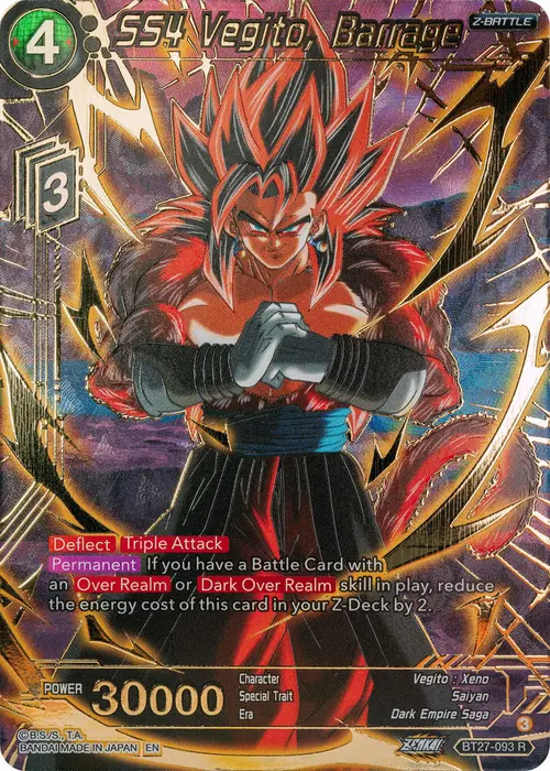 SS4 Vegito, Barrage (Gold-Stamped) card art