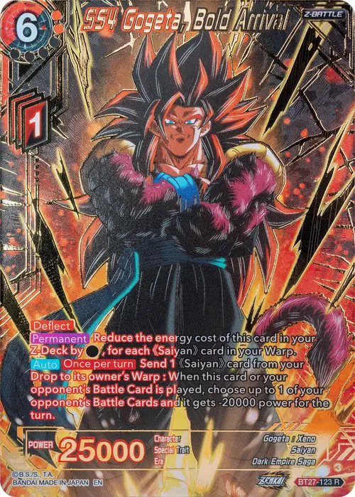 SS4 Gogeta, Bold Arrival (Gold-Stamped) card art