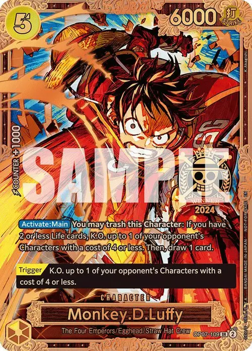 Monkey.D.Luffy (Championship 2024 World Final 3rd Place) card art