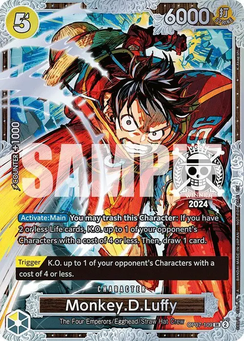 Monkey.D.Luffy (Championship 2024 World Final 2nd Place) card art