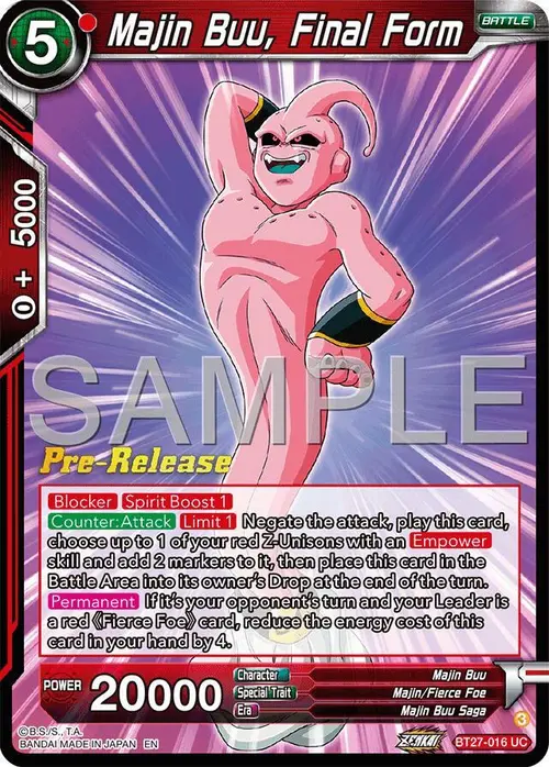 Majin Buu, Final Form card art