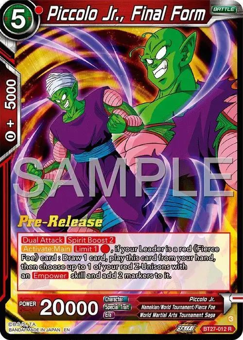 Piccolo Jr., Final Form card art