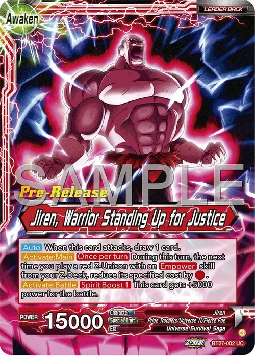 Jiren // Jiren, Warrior Standing Up for Justice card art