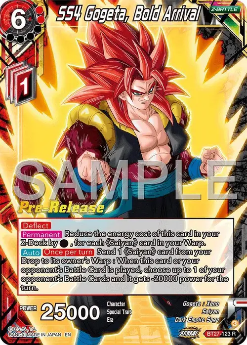 SS4 Gogeta, Bold Arrival card art