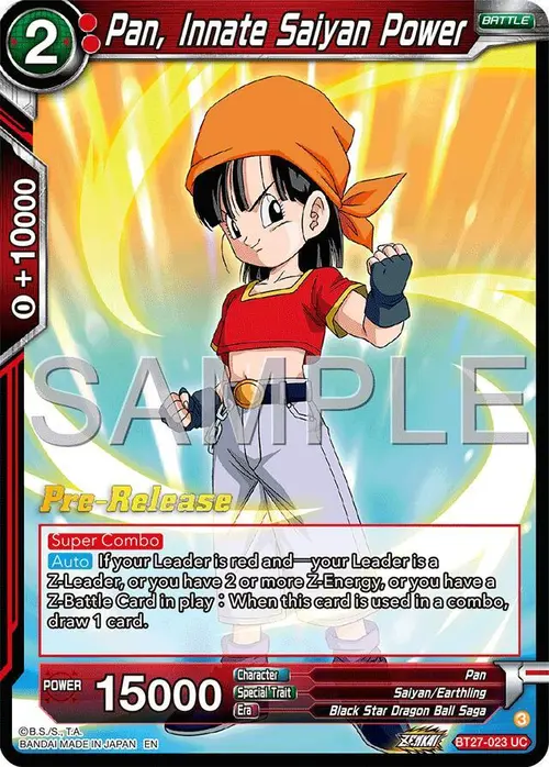 Pan, Innate Saiyan Power card art