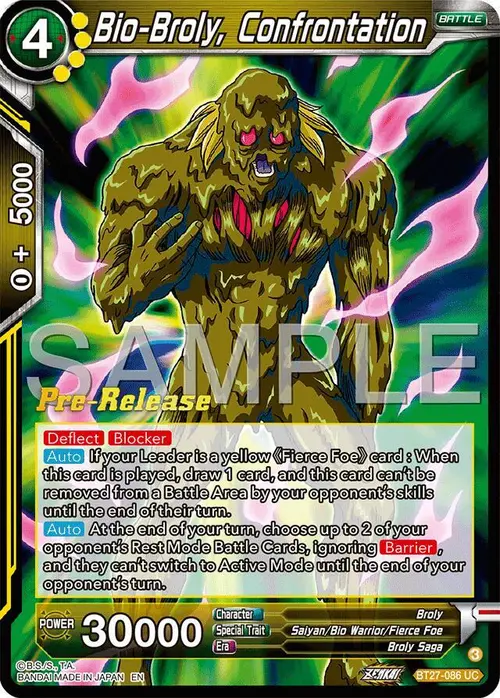 Bio-Broly, Confrontation card art