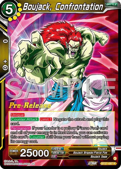 Boujack, Confrontation card art