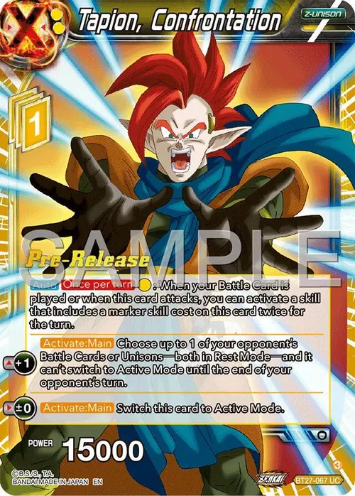 Tapion, Confrontation card art
