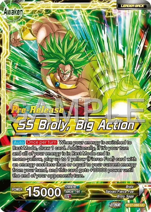Broly // SS Broly, Big Action card art