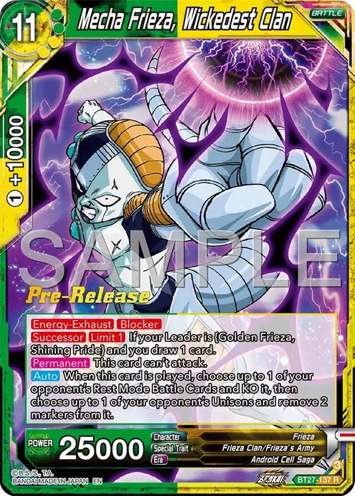 Mecha Frieza, Wickedest Clan card art