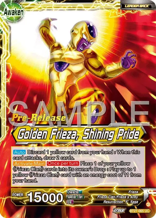 Frieza // Golden Frieza, Shining Pride card art
