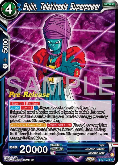 Bujin, Telekinesis Superpower card art