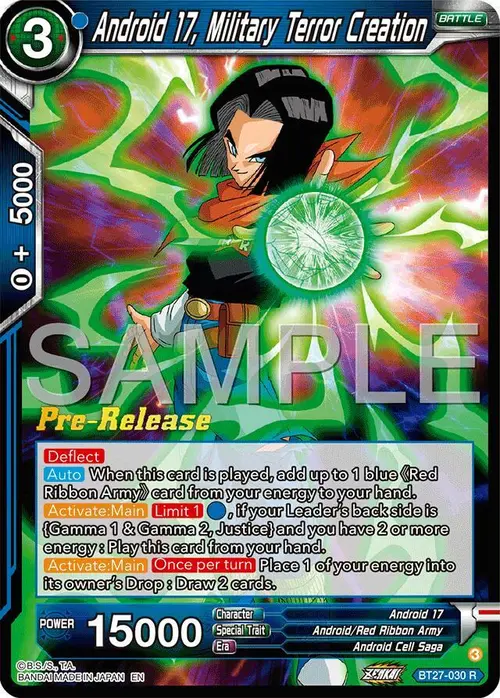 Android 17, Military Terror Creation card art
