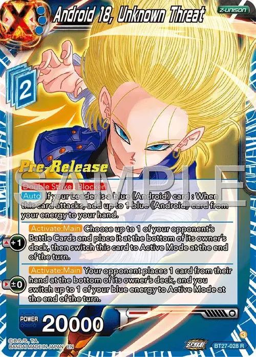 Android 18, Unknown Threat card art