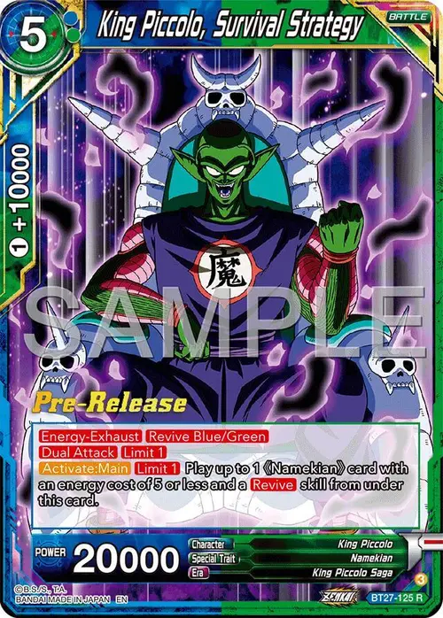 King Piccolo, Survival Strategy card art