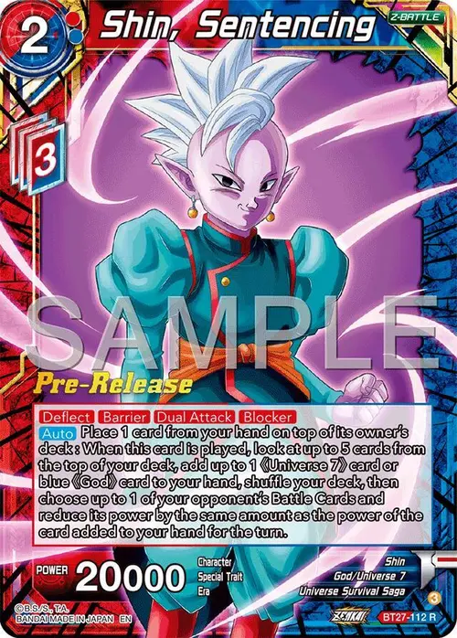 Shin, Sentencing card art