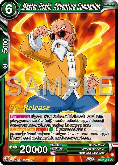 Master Roshi, Adventure Companion card art