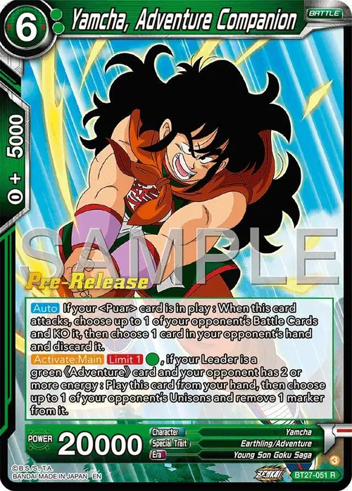 Yamcha, Adventure Companion card art