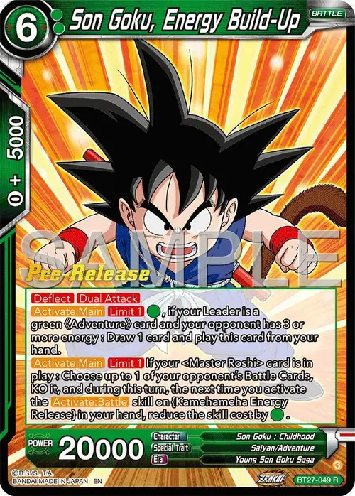 Son goku, Enegry Build-Up card art