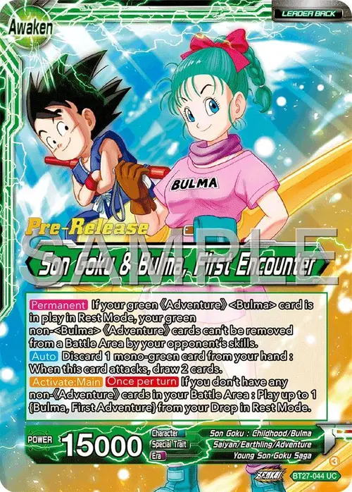 Son Goku // Son Goku & Bulma, First Encounter card art