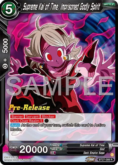 Supreme Kai of Time, Imprisoned Godly Spirit card art