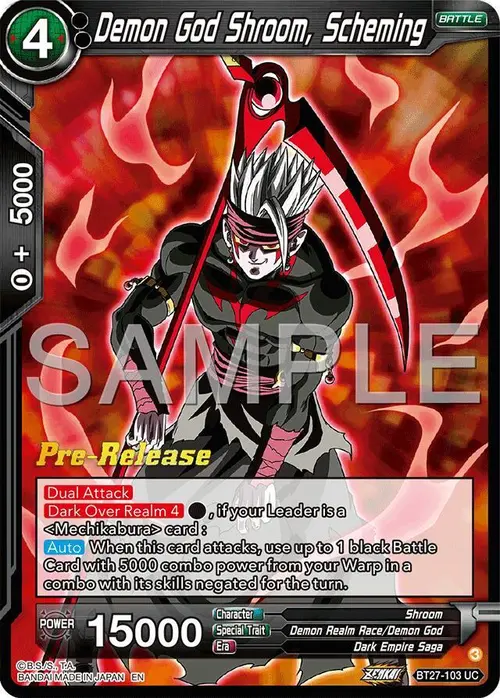 Demon God Shroom, Scheming card art