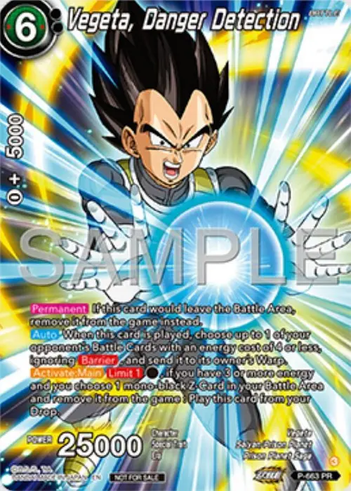 Vegeta, Danger Detection (Alternate Art) (Deluxe Pack 2025 Vol.1) card art