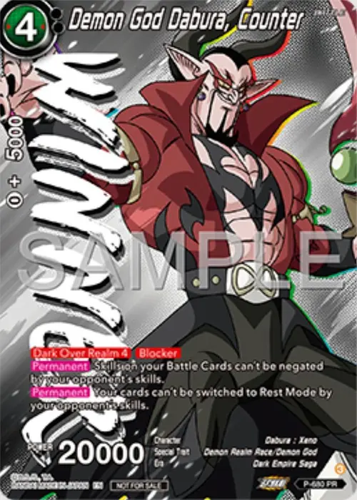 Demon God Dabura, Counter (Zenkai Series Tournament Pack Vol.11) (Winner) card art