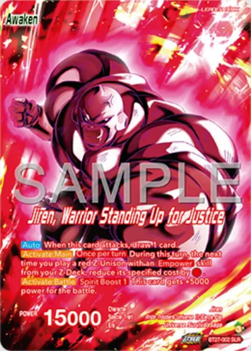 Jiren // Jiren, Warrior Standing Up for Justice (SLR) card art