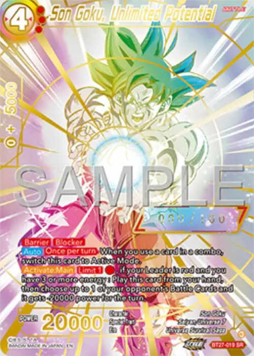 Son Goku, Unlimited Potential (Serial Numbered) card art