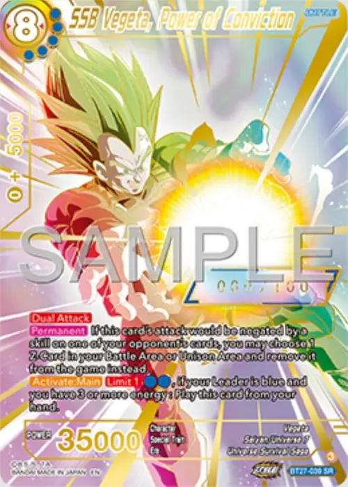 SSB Vegeta, Power of Conviction (Serial Numbered) card art