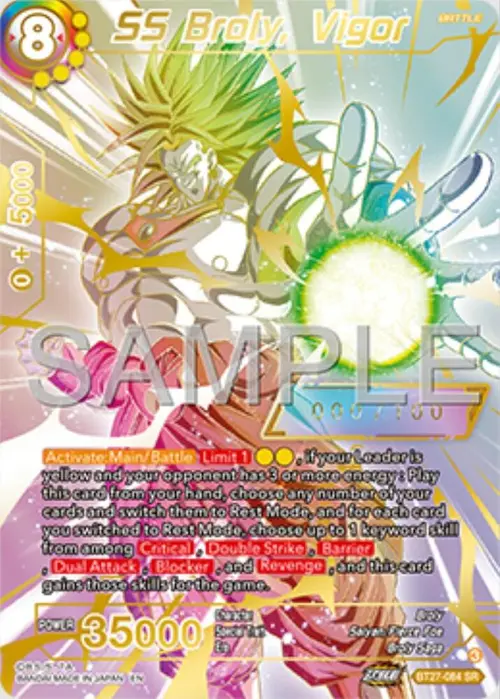 SS Broly, Vigor (Serial Numbered) card art