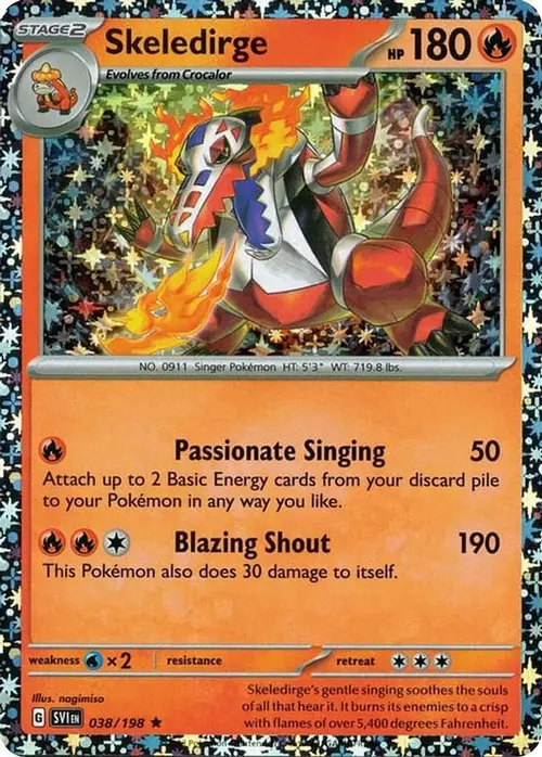 Skeledirge - 038/198 (Sparkle Holo) card art