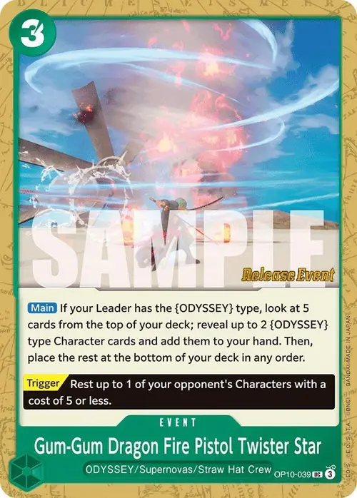 Gum-Gum Dragon Fire Pistol Twister Star card art