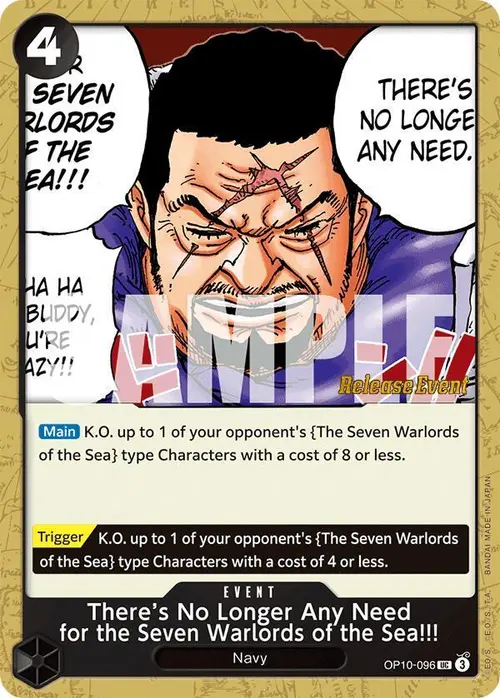There's No Longer Any Need for the Seven Warlords of the Sea!!! card art