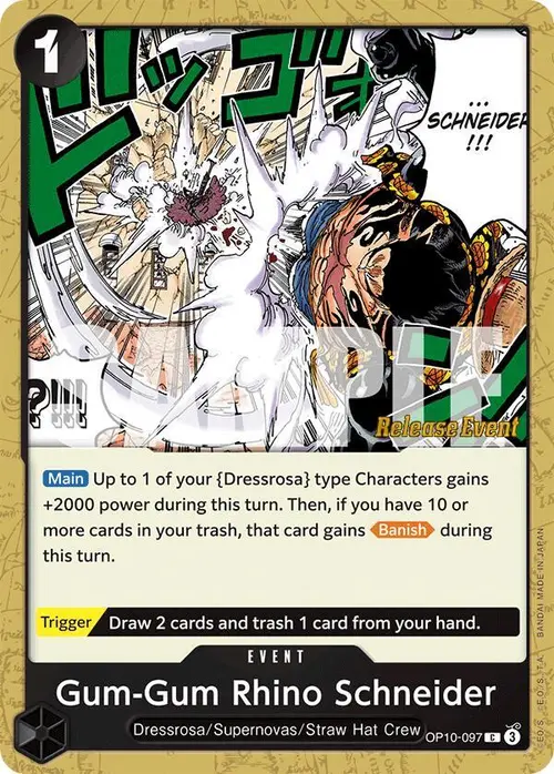 Gum-Gum Rhino Schneider card art